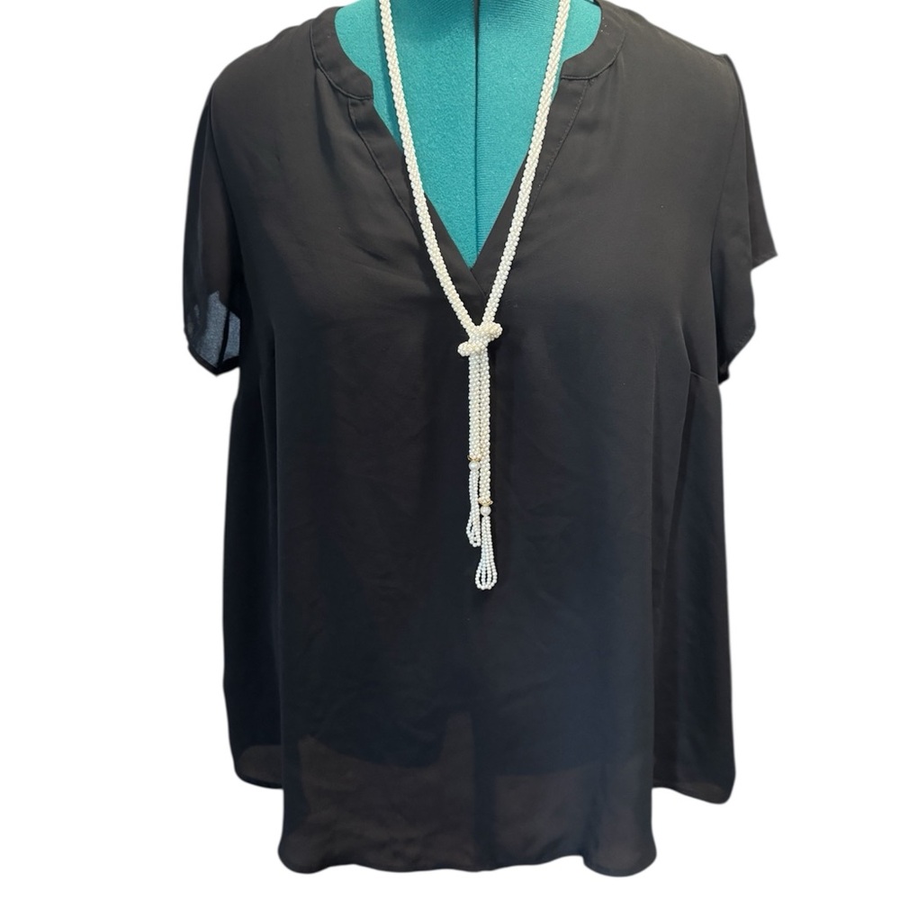 Torrid Black V-Neck Blouse sz 1x